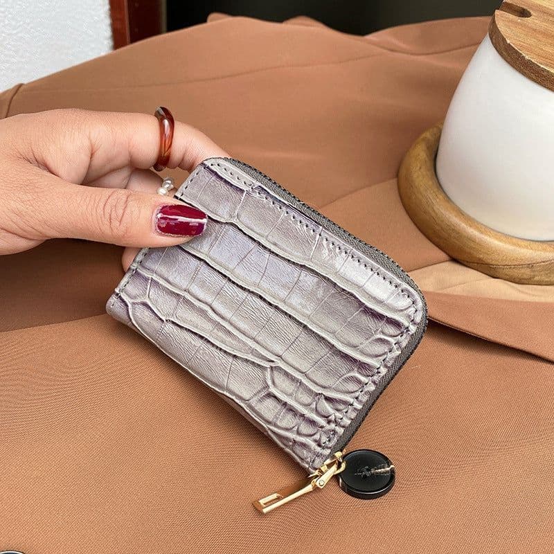 image-Clutch bag 2021 fashion trendy stone pattern ladies multi-digit card bag mini all-match key bag bank card bag