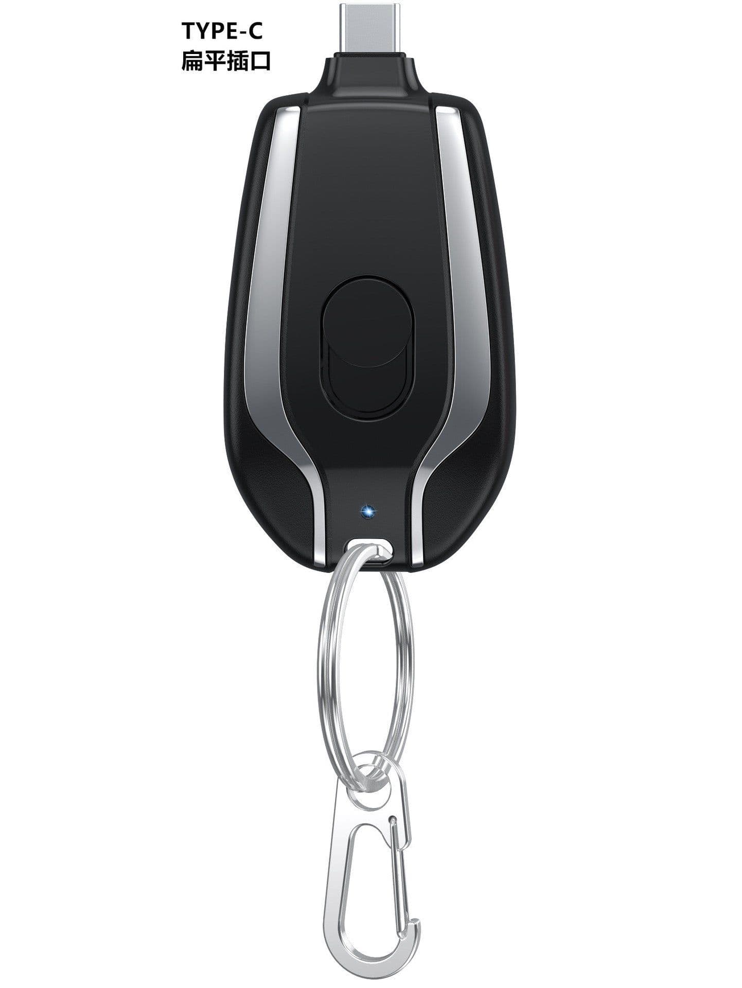 image-New cross-border portable mini keychain emergency charging treasure wireless carry-on ultra-thin emergency power charger