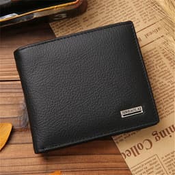 image-Short men's wallet, coin purse card holder, men's carry-on coin purse, ID card holder