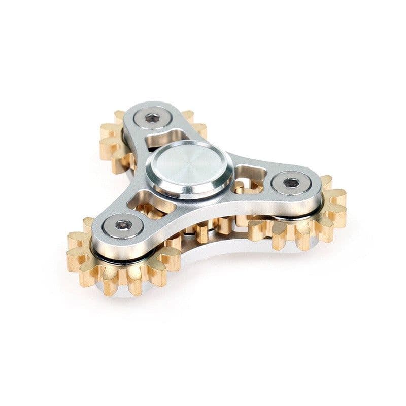 image-Fingertip gyro gear linkage nine-tooth finger gyro pure copper metal alloy ferris wheel 34 gear Rubik's cube linkage
