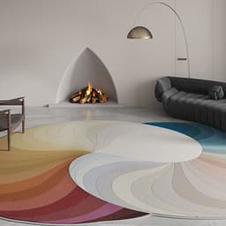 image-Modern minimalist loop velvet special-shaped high-quality living room carpet Morandi color irregular bedroom bedside blanket can be distributed on behalf of