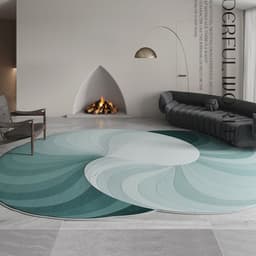 image-Modern minimalist loop velvet special-shaped high-quality living room carpet Morandi color irregular bedroom bedside blanket can be distributed on behalf of