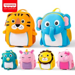 image-Diving material children's bag cartoon cute three-dimensional animal shape kindergarten small school bag going out lightweight backpack