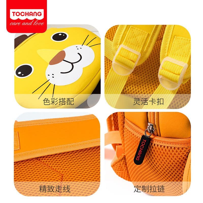 image-Diving material children's bag cartoon cute three-dimensional animal shape kindergarten small school bag going out lightweight backpack