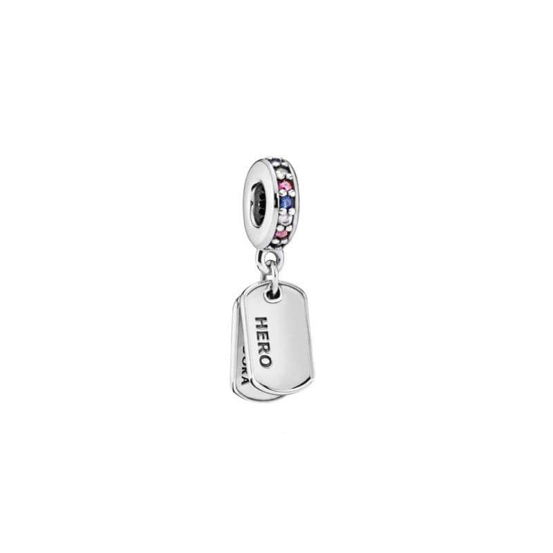 image-Van Pandora Emperor S925 Sterling Silver Love Cake Tag Durian Aircraft Earth Beads DIY Accessories Pan's