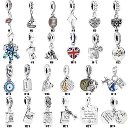image-Van Pandora Emperor S925 Sterling Silver Love Cake Tag Durian Aircraft Earth Beads DIY Accessories Pan's