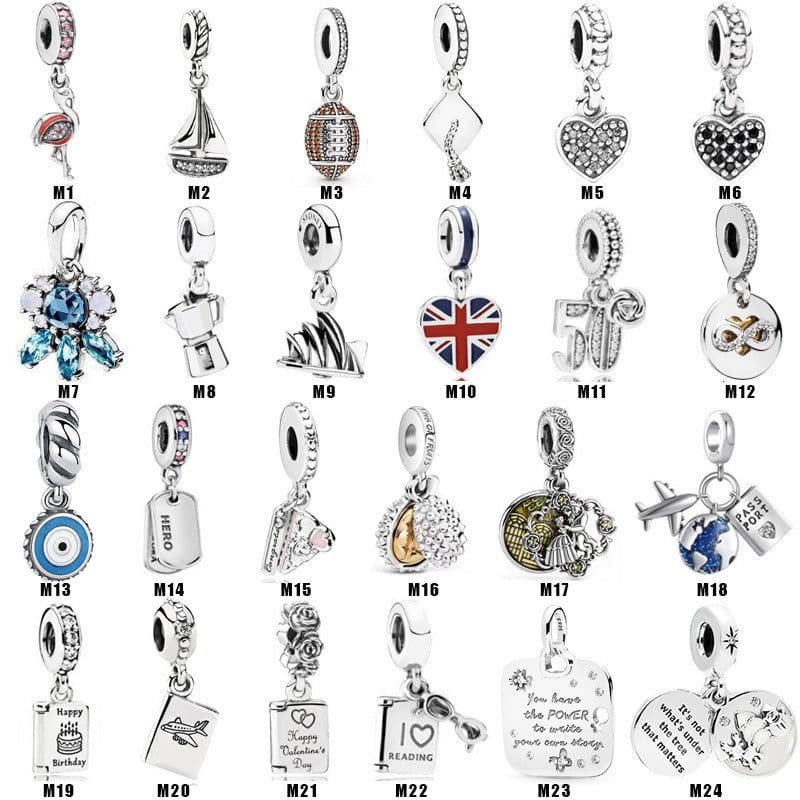 image-Van Pandora Emperor S925 Sterling Silver Love Cake Tag Durian Aircraft Earth Beads DIY Accessories Pan's