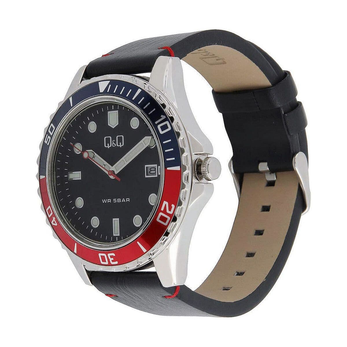 image-Men's Watch Q&Q A172J342Y Black (Ø 43 mm)