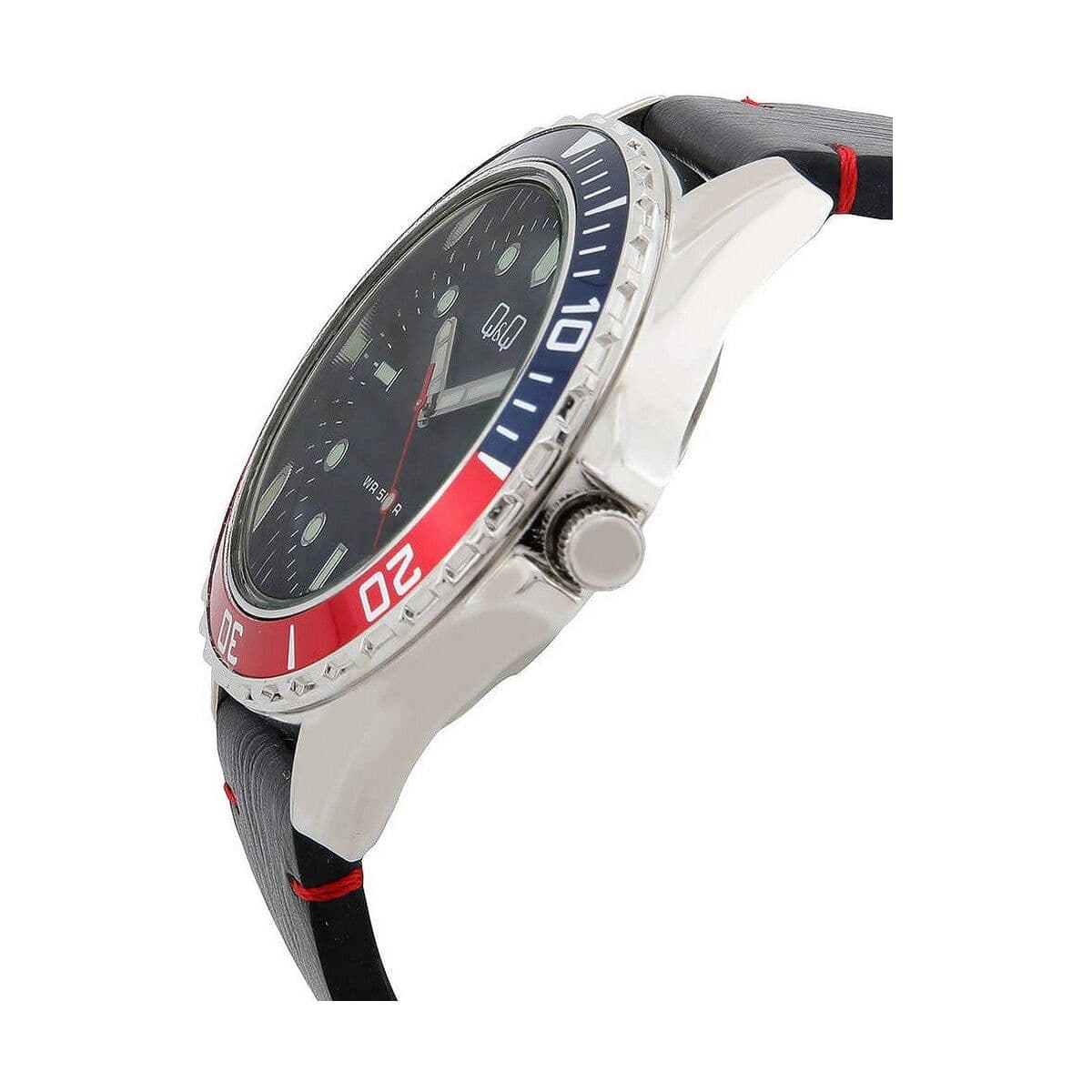 image-Men's Watch Q&Q A172J342Y Black (Ø 43 mm)