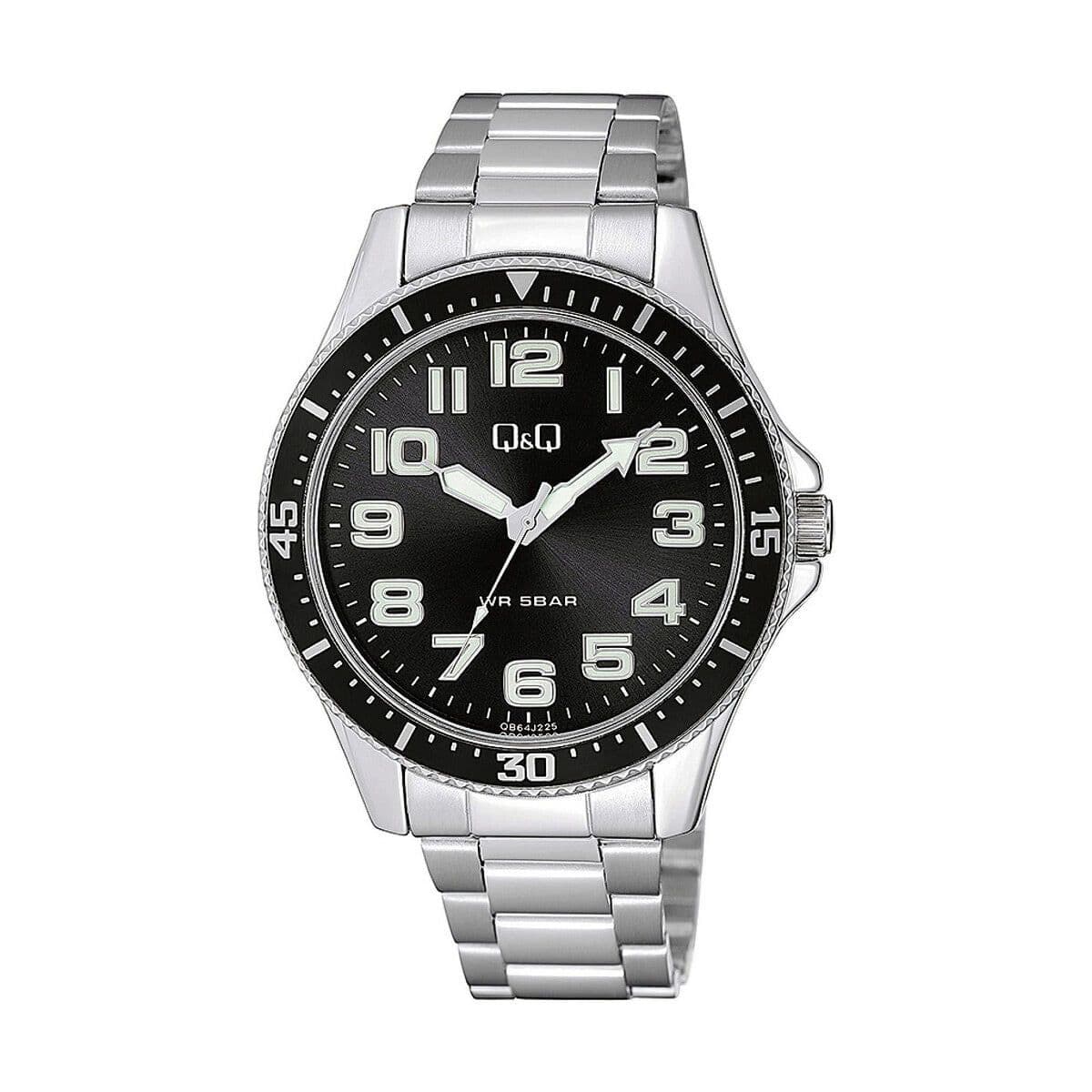 image-Men's Watch Q&Q QB64J225Y Black (Ø 45 mm)