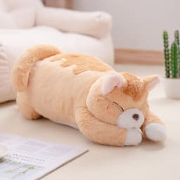 image-Japanese soft and cute plush toy doll, funny teal cat covering face, cute and fat cat with balls, Siamese cat gift