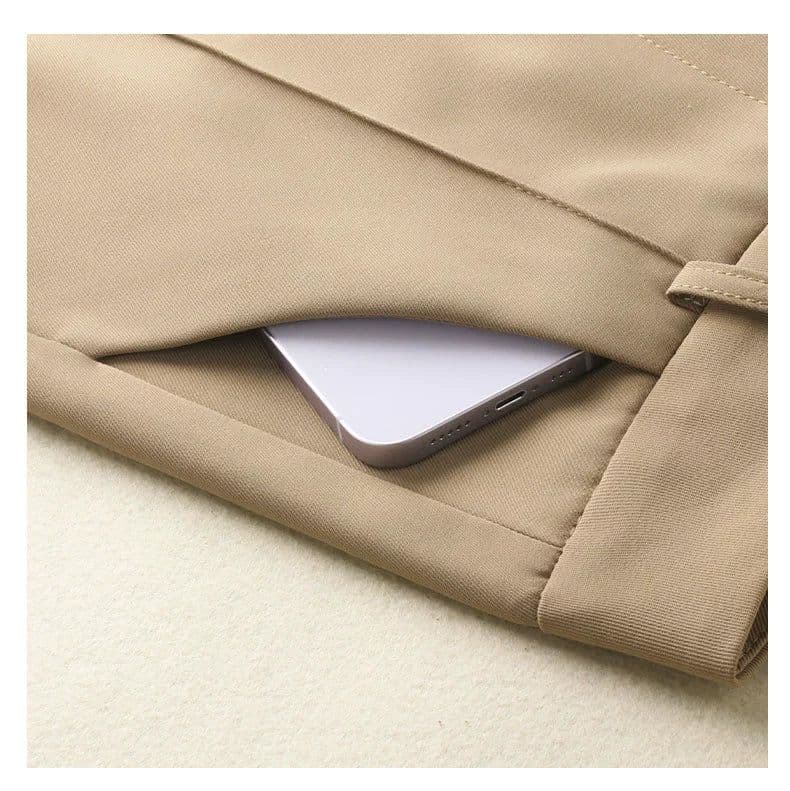 image-Fashion Suit Shorts Women 2023 Summer New High Waist Slimming All-Matching Slimming and Straight Casual Pants Women with Belt