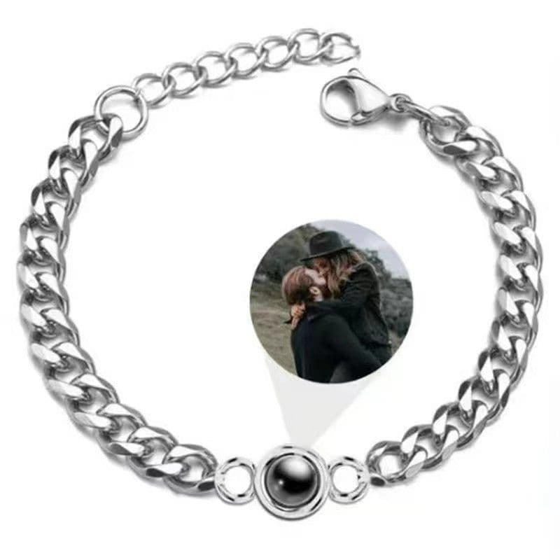 image-Cross-border projection necklace 100 languages I love you photo text custom pendant Christmas Valentine's Day gift