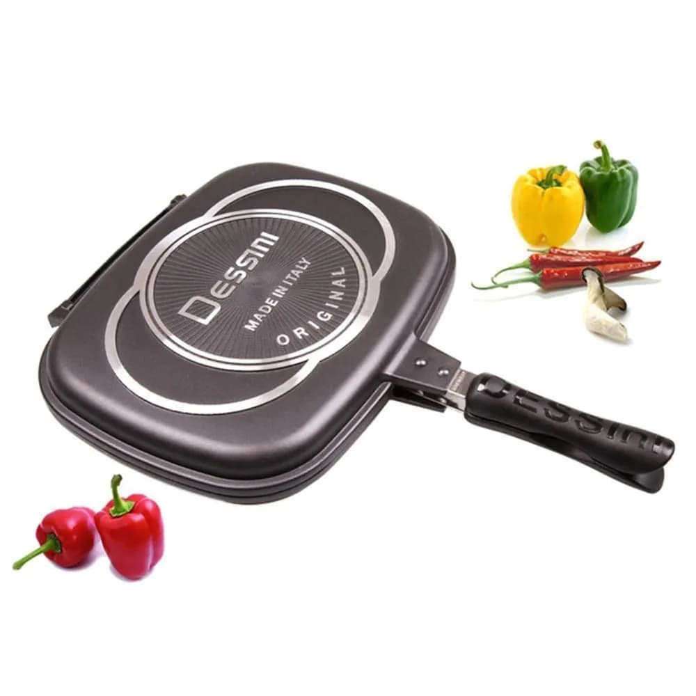 image-Double side frying pan non stick pan