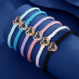 image-Cross-border European and American trade necklace women's clavicle chain in one hundred languages I love you projection color picture photo customization