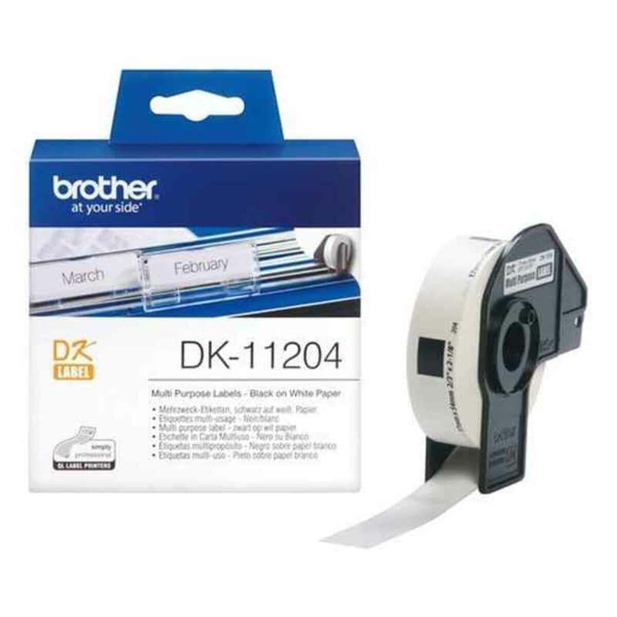 image-Multipurpose Printer Labels Brother DK11204 White Paper