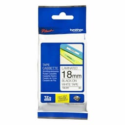 image-Laminated Tape for Labelling Machines Brother TZE241 Black/White 18mm