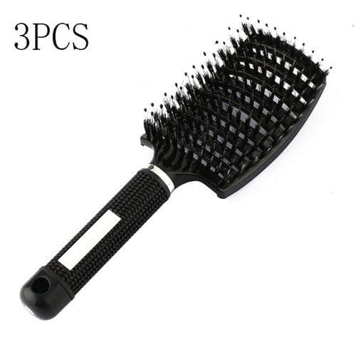 image-Bristle Hair Brush - Detangler Massage Comb