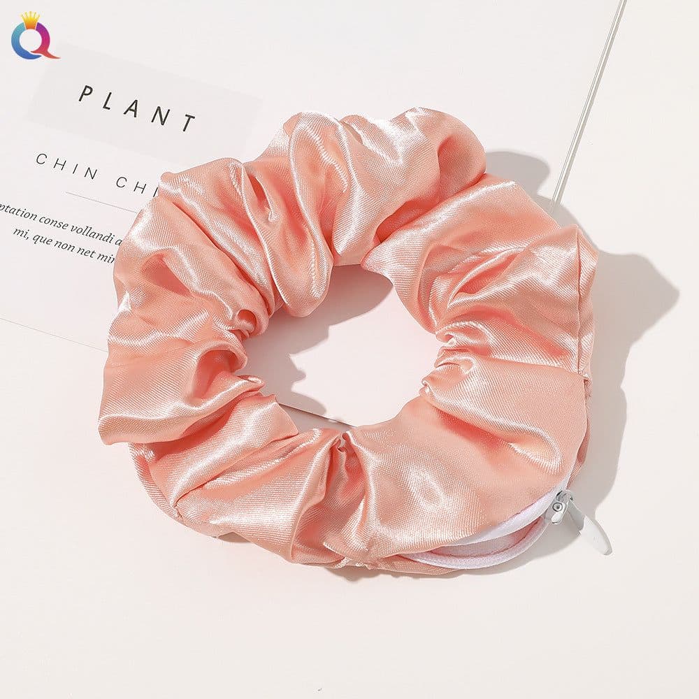 image-Qiyue Europe and America zipper intestine ring cross-border Amazon head ring wholesale fashion storm point leopard print hair ring hair accessories