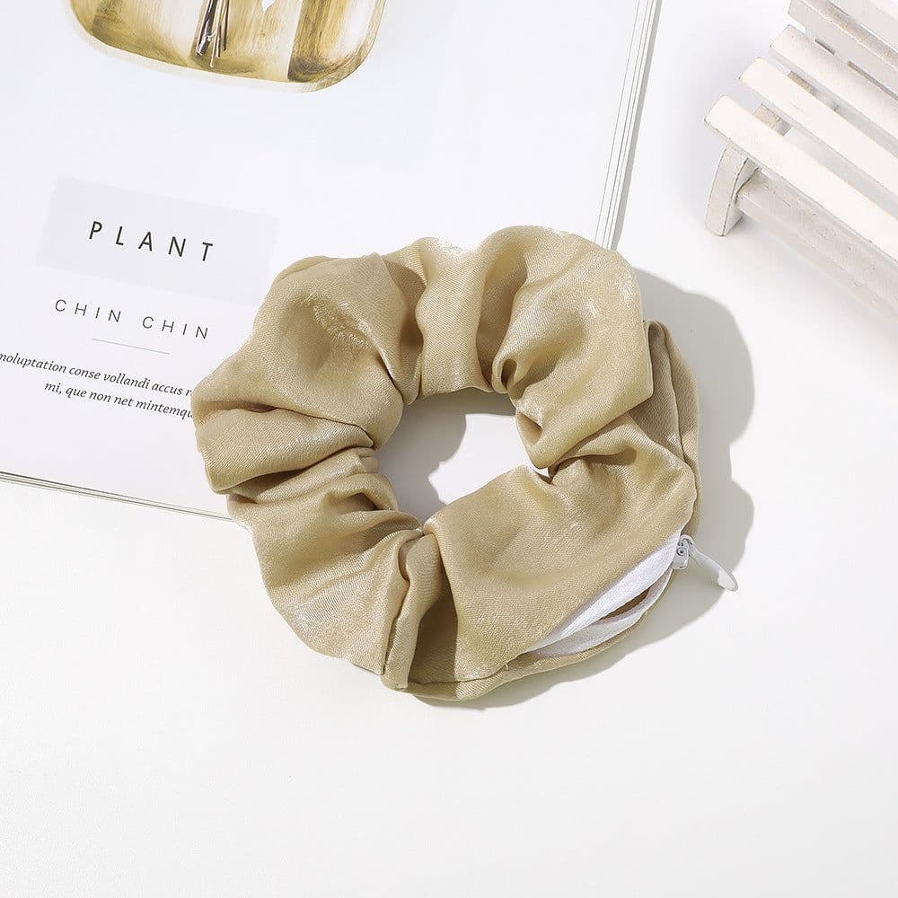image-Qiyue Europe and America zipper intestine ring cross-border Amazon head ring wholesale fashion storm point leopard print hair ring hair accessories
