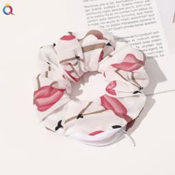 image-Qiyue Europe and America zipper intestine ring cross-border Amazon head ring wholesale fashion storm point leopard print hair ring hair accessories
