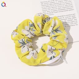 image-Qiyue Europe and America zipper intestine ring cross-border Amazon head ring wholesale fashion storm point leopard print hair ring hair accessories