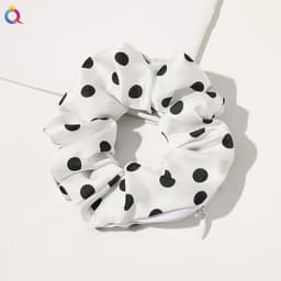 image-Qiyue Europe and America zipper intestine ring cross-border Amazon head ring wholesale fashion storm point leopard print hair ring hair accessories