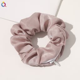 image-Qiyue Europe and America zipper intestine ring cross-border Amazon head ring wholesale fashion storm point leopard print hair ring hair accessories