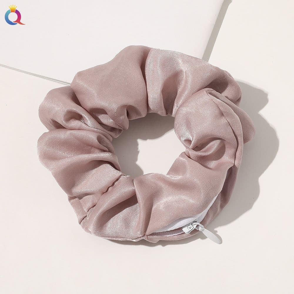 image-Qiyue Europe and America zipper intestine ring cross-border Amazon head ring wholesale fashion storm point leopard print hair ring hair accessories