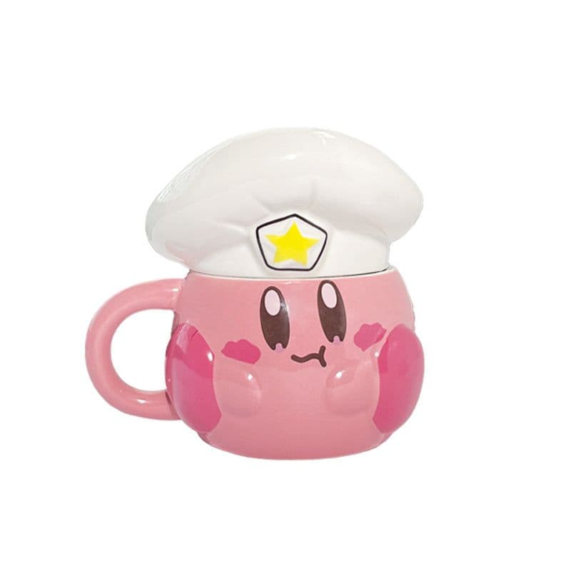 image-Japanese Kirby Star Kirby Cup Explore and discover peripheral mugs girls ceramic water cups cartoon with lids