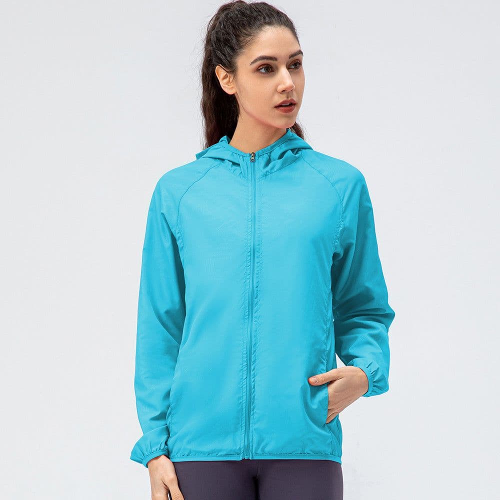 image-Women's outdoor sports skin windbreaker waterproof windproof lightweight breathable quick-drying cycling long-sleeved jacket D15007