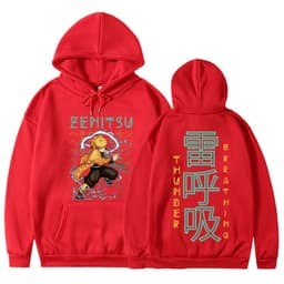image-New Korean Harajuku Japanese Manga Kimetsu no Yaiba printed winter hoodie sweatshirt
