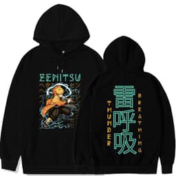 image-New Korean Harajuku Japanese Manga Kimetsu no Yaiba printed winter hoodie sweatshirt