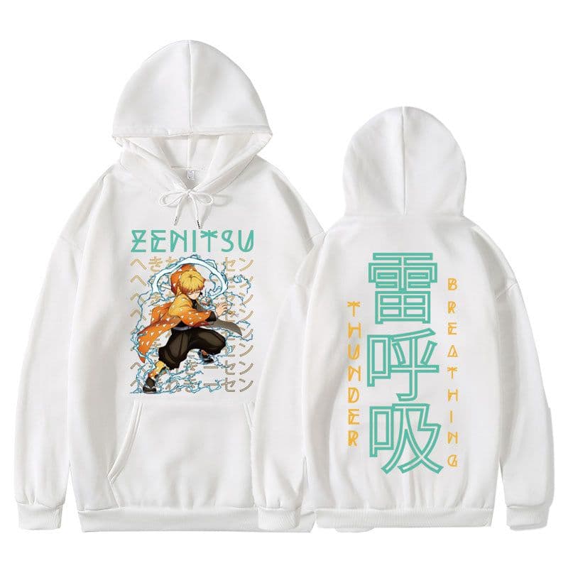image-New Korean Harajuku Japanese Manga Kimetsu no Yaiba printed winter hoodie sweatshirt