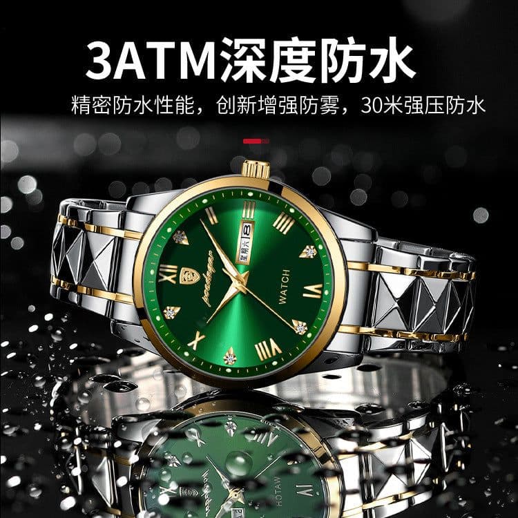 image-Cross-border hot selling AliExpress popular Swiss certified imported waterproof luminous dual calendar men's watch drop shipping