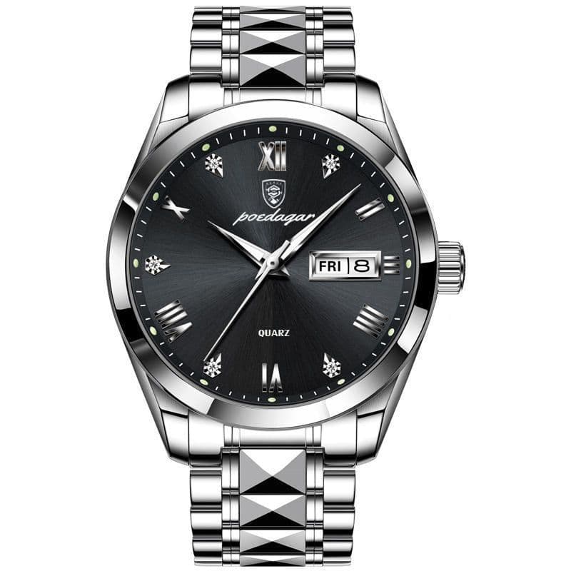 image-Cross-border hot selling AliExpress popular Swiss certified imported waterproof luminous dual calendar men's watch drop shipping