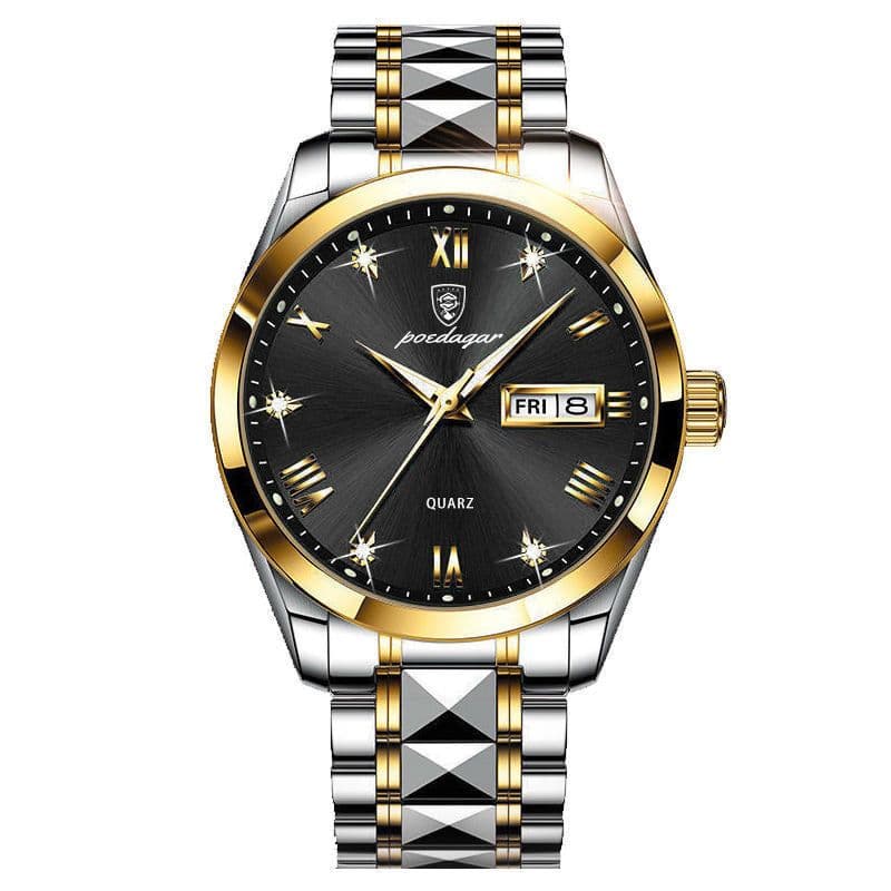 image-Cross-border hot selling AliExpress popular Swiss certified imported waterproof luminous dual calendar men's watch drop shipping
