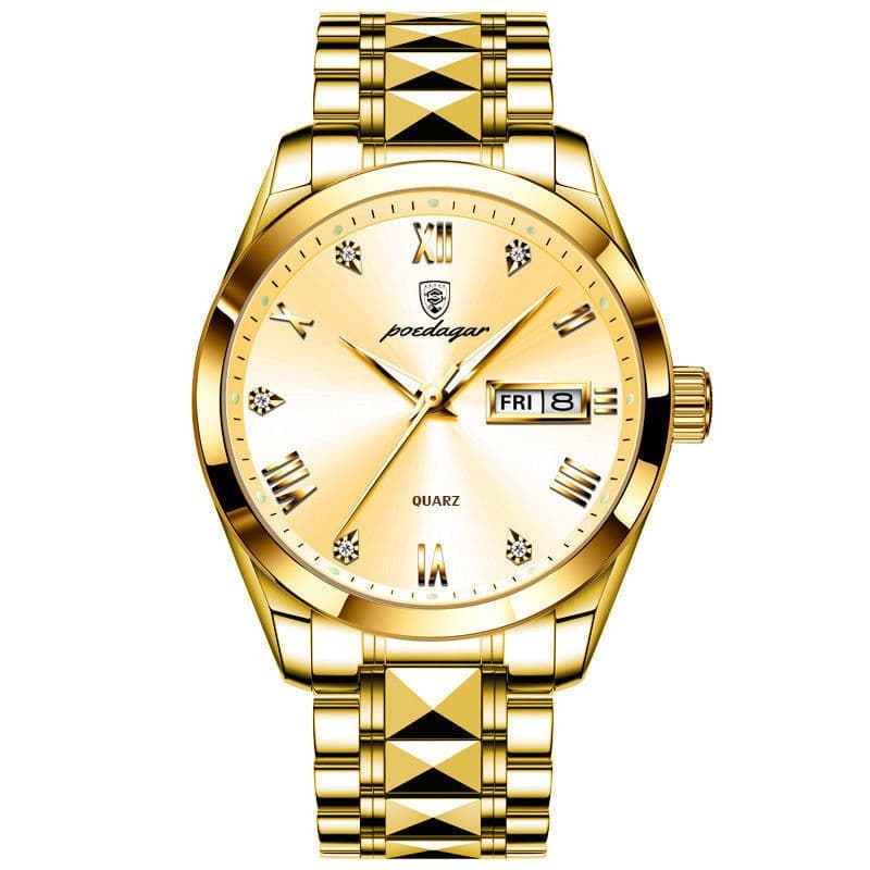 image-Cross-border hot selling AliExpress popular Swiss certified imported waterproof luminous dual calendar men's watch drop shipping