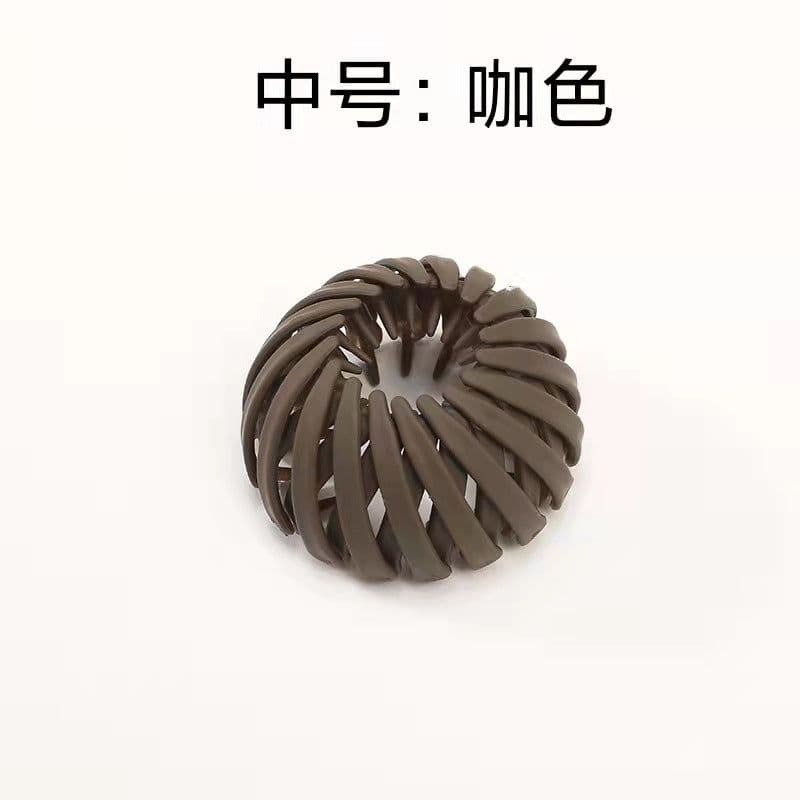 image-Cross-border best-selling bird's nest plate hair iron bird's nest hair ring Korean hair accessories meatball head high ponytail lazy jewelry clip