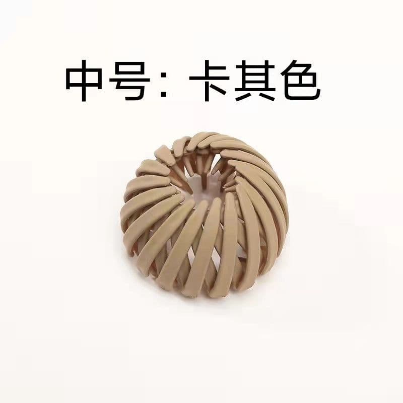image-Cross-border best-selling bird's nest plate hair iron bird's nest hair ring Korean hair accessories meatball head high ponytail lazy jewelry clip