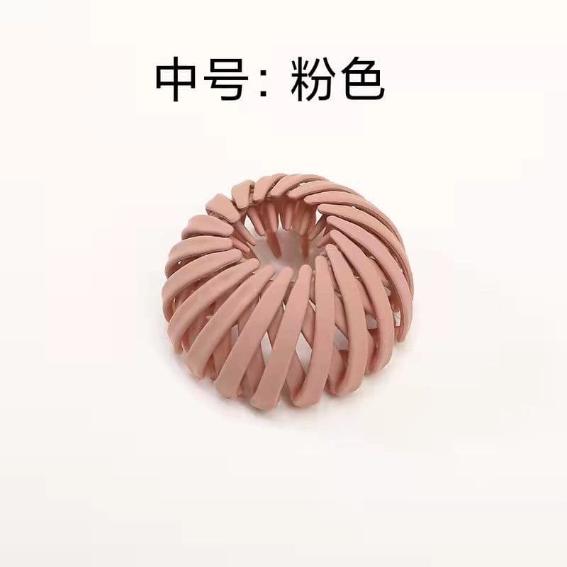 image-Cross-border best-selling bird's nest plate hair iron bird's nest hair ring Korean hair accessories meatball head high ponytail lazy jewelry clip