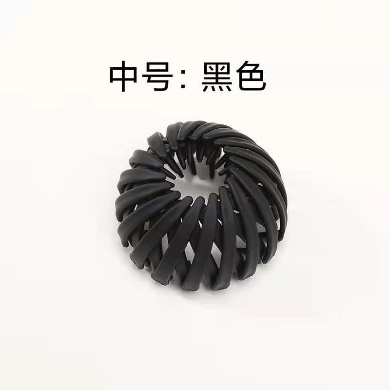 image-Cross-border best-selling bird's nest plate hair iron bird's nest hair ring Korean hair accessories meatball head high ponytail lazy jewelry clip