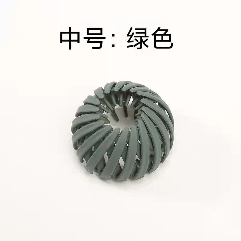 image-Cross-border best-selling bird's nest plate hair iron bird's nest hair ring Korean hair accessories meatball head high ponytail lazy jewelry clip