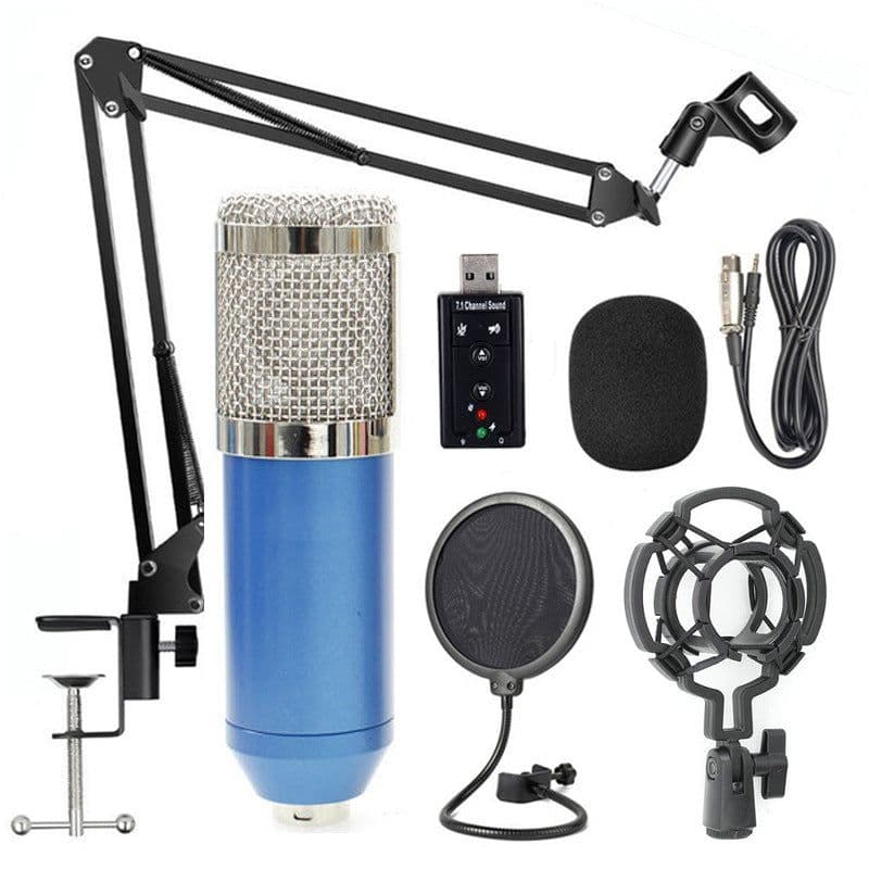 image-Factory supply BM800 with reverberation condenser microphone free independent sound card free 48V phantom power set