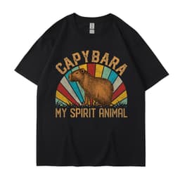image-Cross-border independent station new summer cartoon cute Harajuku warrior printed cotton short-sleeved men's and women's T-shirt tops