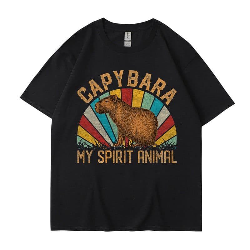 image-Cross-border independent station new summer cartoon cute Harajuku warrior printed cotton short-sleeved men's and women's T-shirt tops