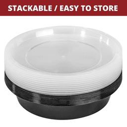 image-VINSANI 30pk ROUND 1 COMPARTMENT MEAL PREP CONTAINERS 1010494