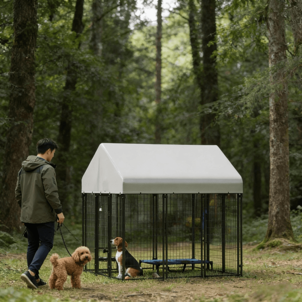 image-Dog Kennel Outdoor 6x6 Steel - Large