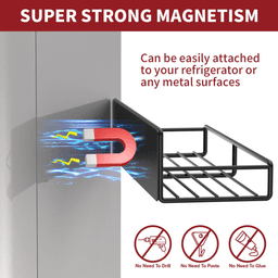 image-VINSANI 4pc MAGNETIC SPICE RACK METAL SHELF 1010421