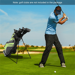 image-Lightweight Golf Stand Bag, Green, Portable Water-Resistant 6lbs